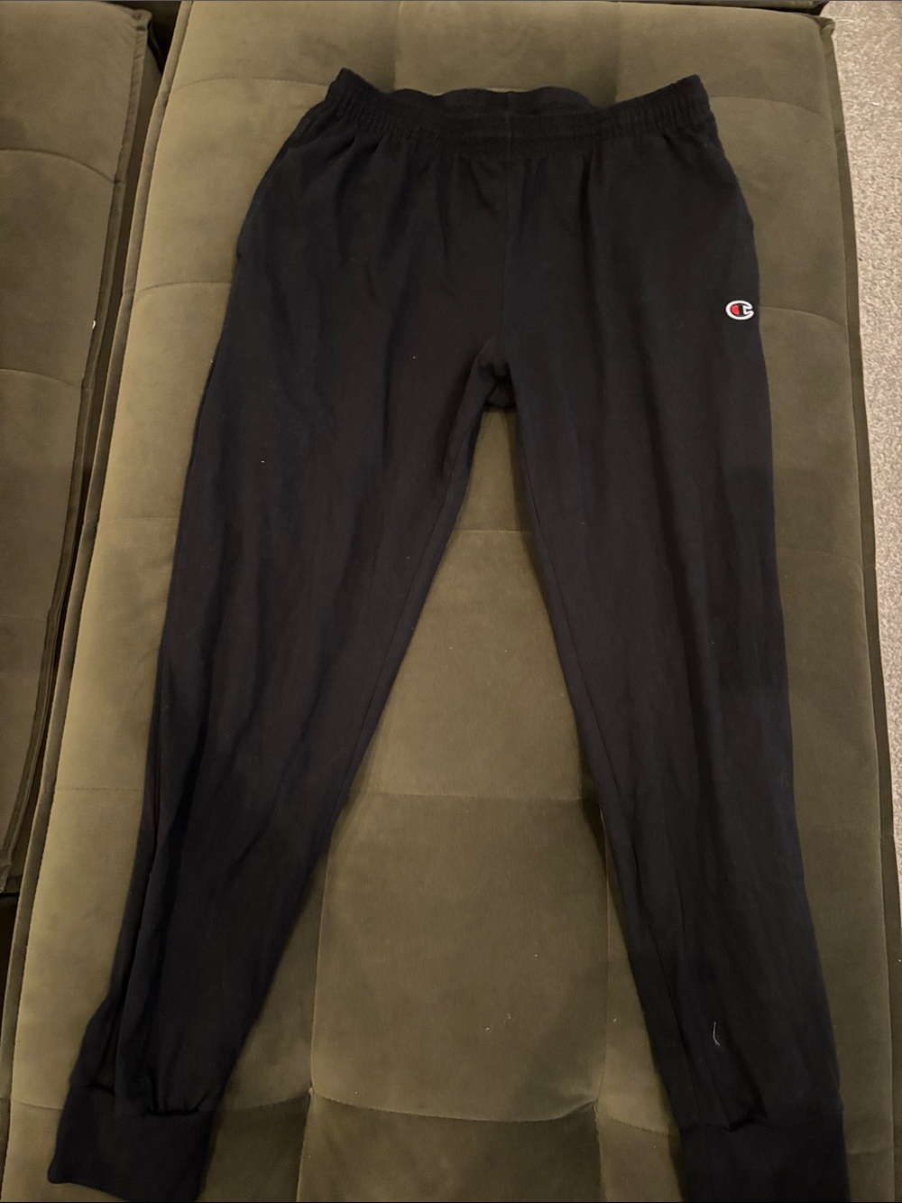 Champion Black Joggers with Embroidered Logo